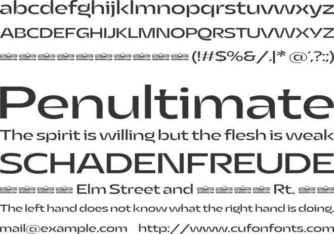 Asgard Trial font preview