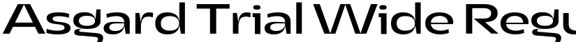 Asgard Trial Wide Regular font