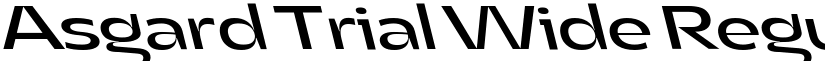 Asgard Trial Wide Regular Backslant font