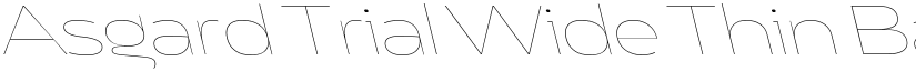 Asgard Trial Wide Thin Backslant font