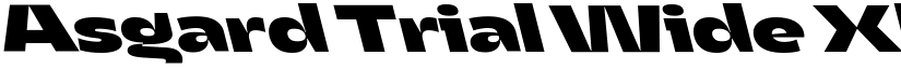 Asgard Trial Wide Xbold Backslant font