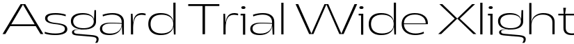 Asgard Trial Wide Xlight font