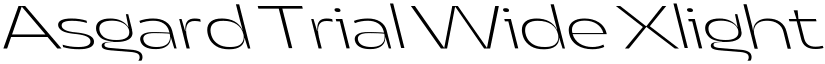Asgard Trial Wide Xlight Backslant font