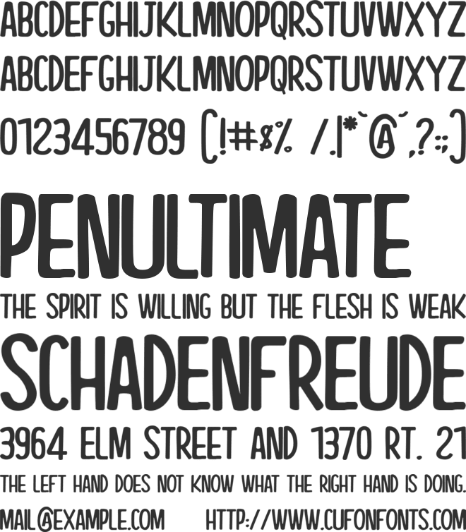 Working Together font preview
