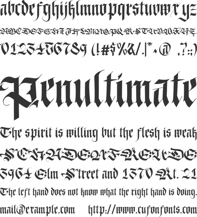 Baymanat font preview