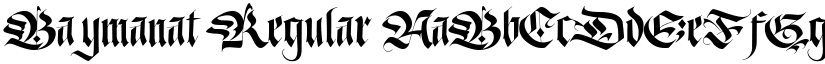 Baymanat Regular font