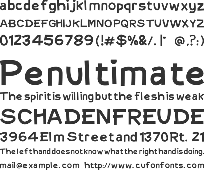 Happy Kids font preview