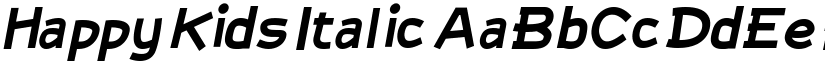 Happy Kids Italic font