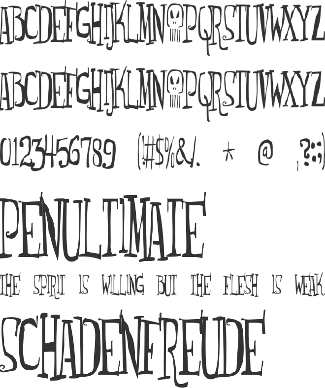 Monsterfreak font preview