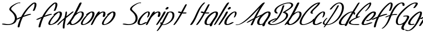 SF Foxboro Script Italic font