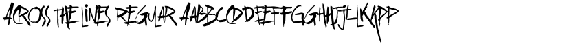 Across the lines font download