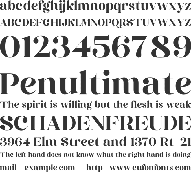 Seventh August font preview