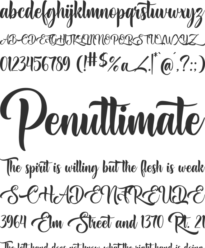 Awake the Beauty font preview