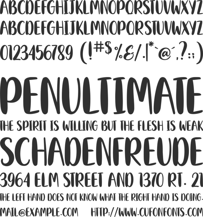 Pomegranate font preview