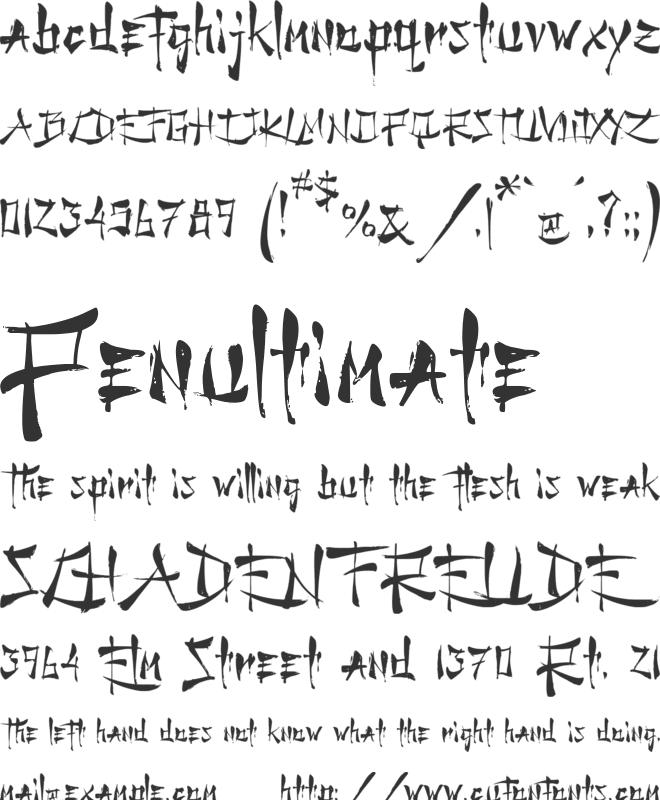 Water Dragon font preview