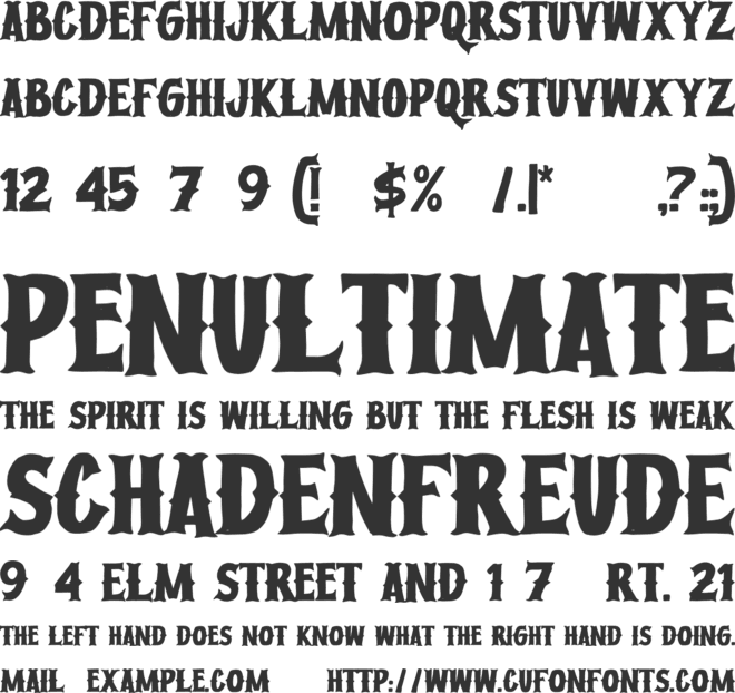 Sweet Antihero font preview