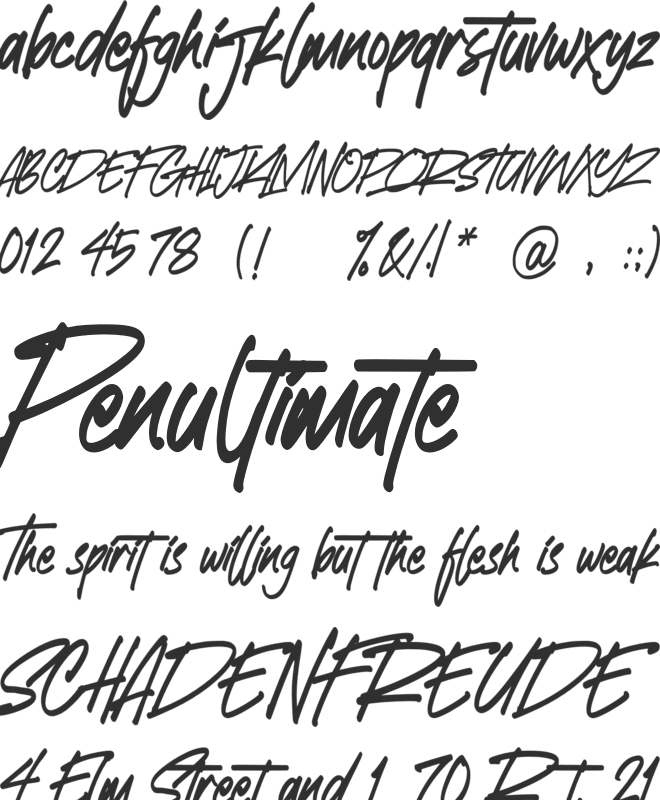 Timeless Nature font preview