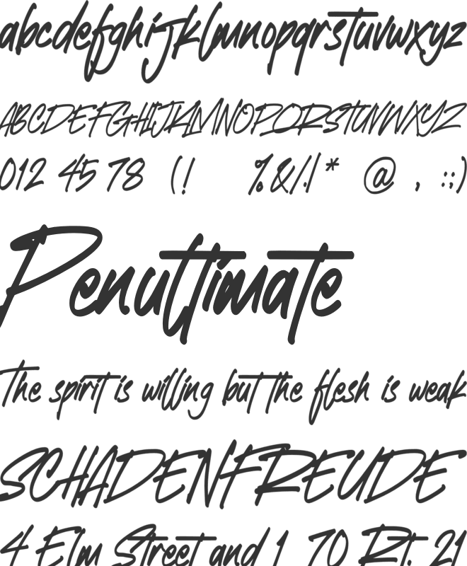 Timeless Nature font preview