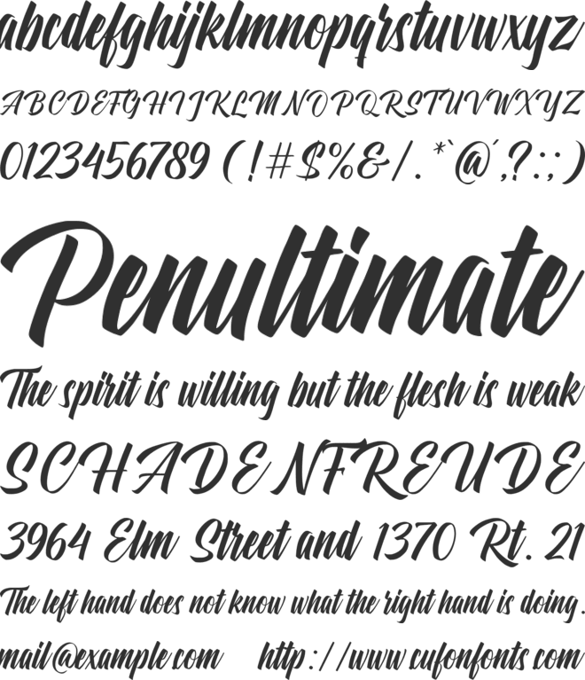 Aftershock font preview
