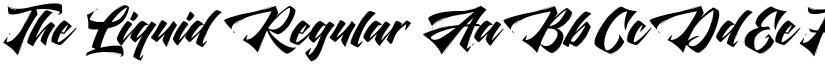 The Liquid Regular font