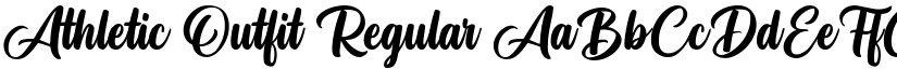Athletic Outfit Regular font