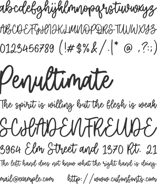 Herodance font preview