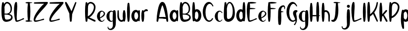 BLIZZY Regular font