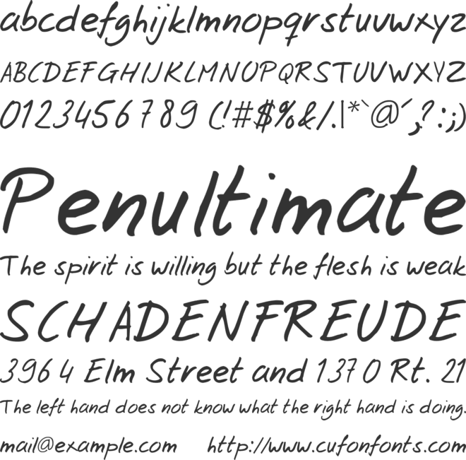 Josschrift font preview