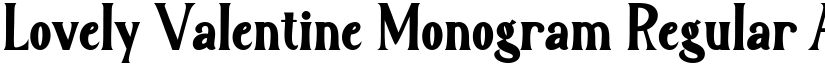 Lovely Valentine Monogram Regular font