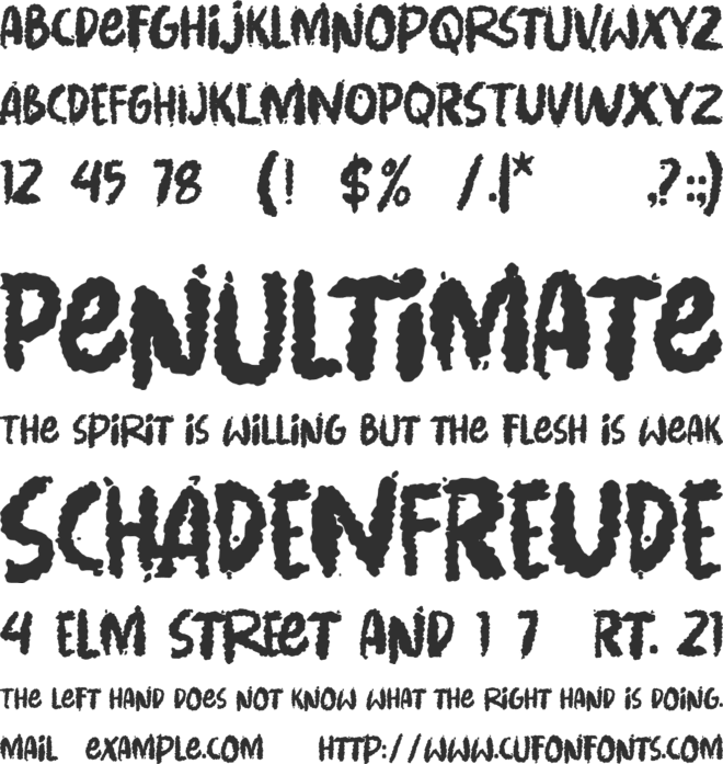 Smooky font preview