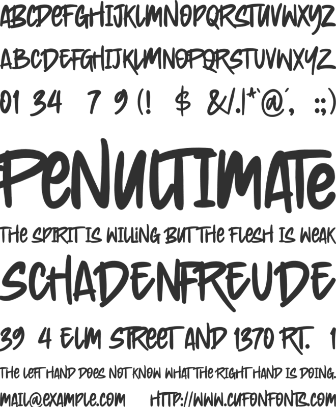 Roasted lime font preview