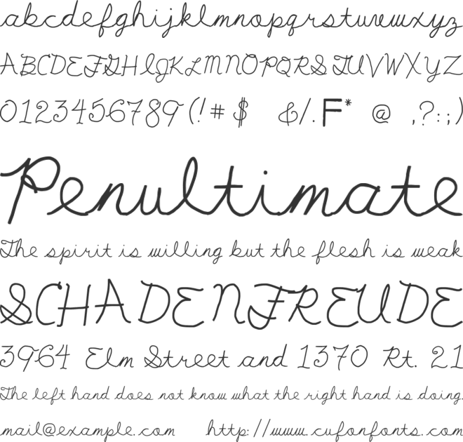 My First F font preview