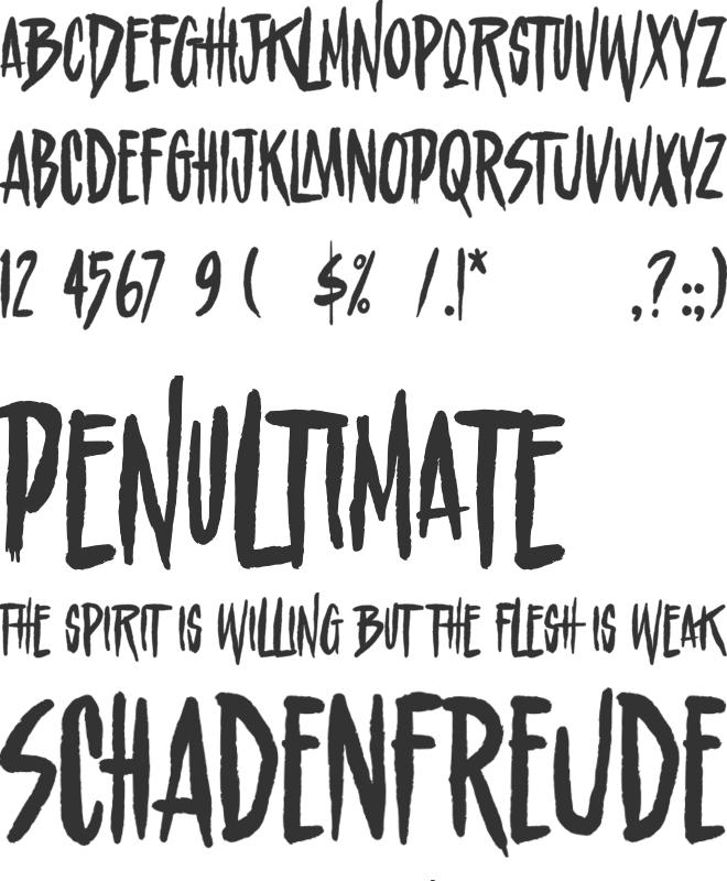 Psychomachy font preview