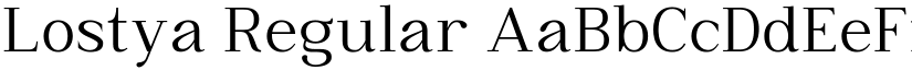Lostya Regular font