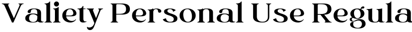 Valiety Personal Use Regular font