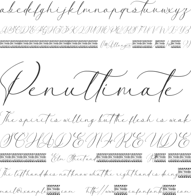 Allonges Personal Use font preview