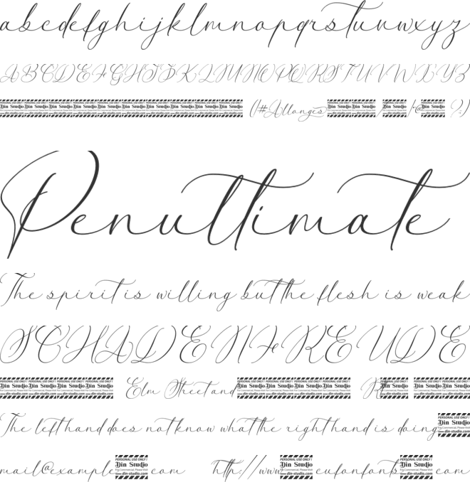 Allonges Personal Use font preview