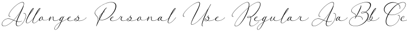 Allonges Personal Use Regular font