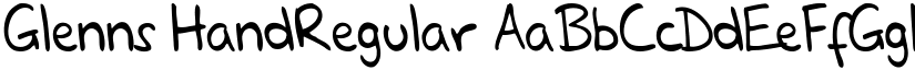 Glenns HandRegular font