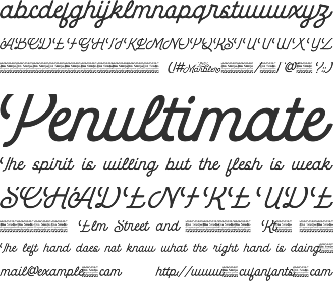 The Marbler Personal Use font preview
