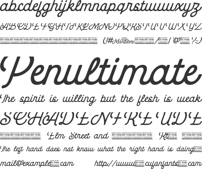 The Marbler Personal Use font preview