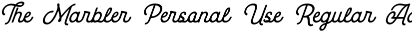 The Marbler Personal Use Regular font