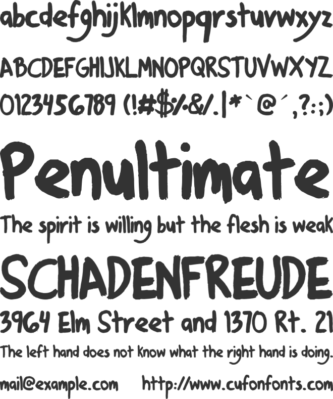 Denne Kitten Heels font preview