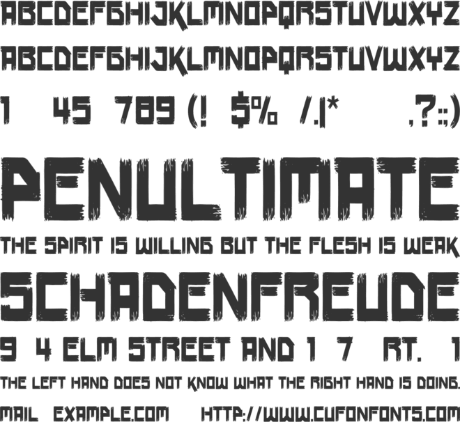 Junker font preview