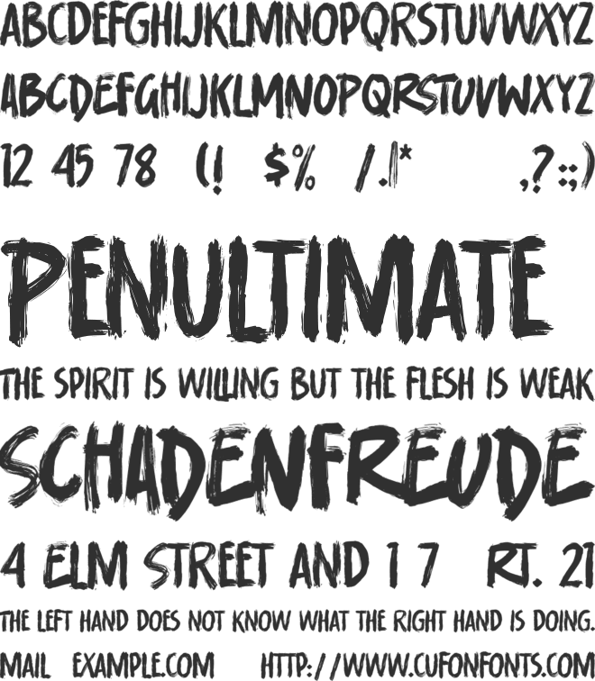 Rugpull font preview