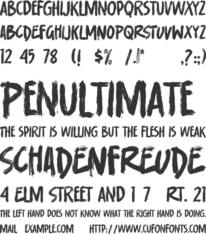 Rugpull font preview