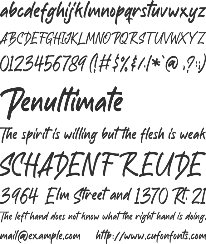 Backdown Demo font preview