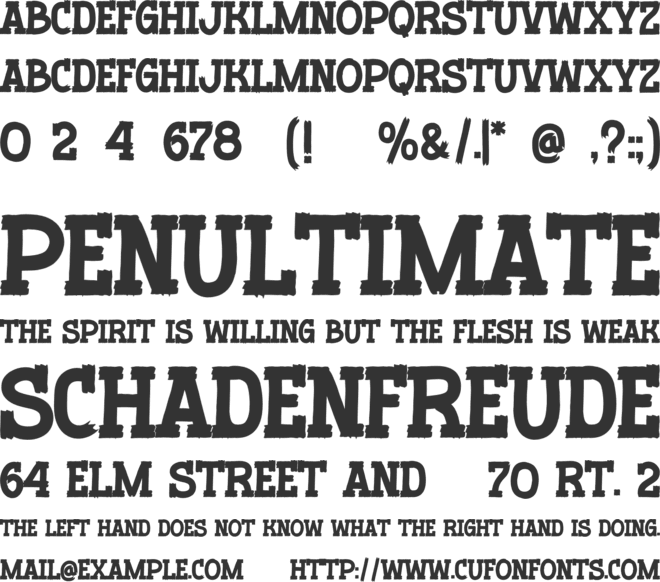 Wakeup Today font preview