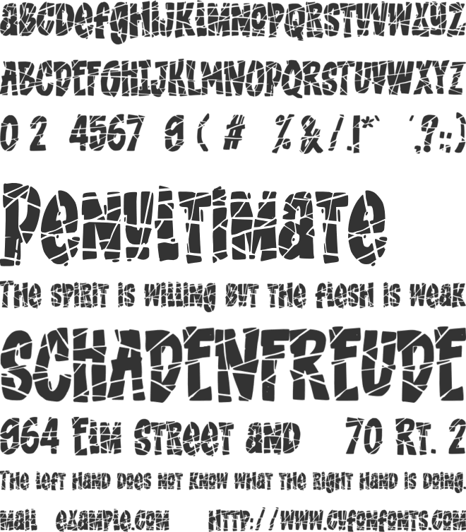 the Lost Souls font preview