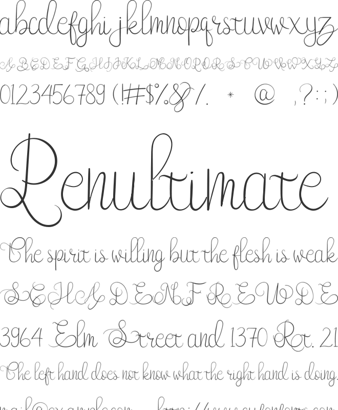 San Meltianne font preview